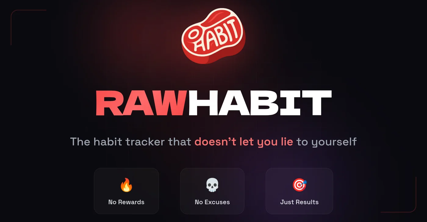 RawHabit: the habit tracker that doesn't let you lie to yourself