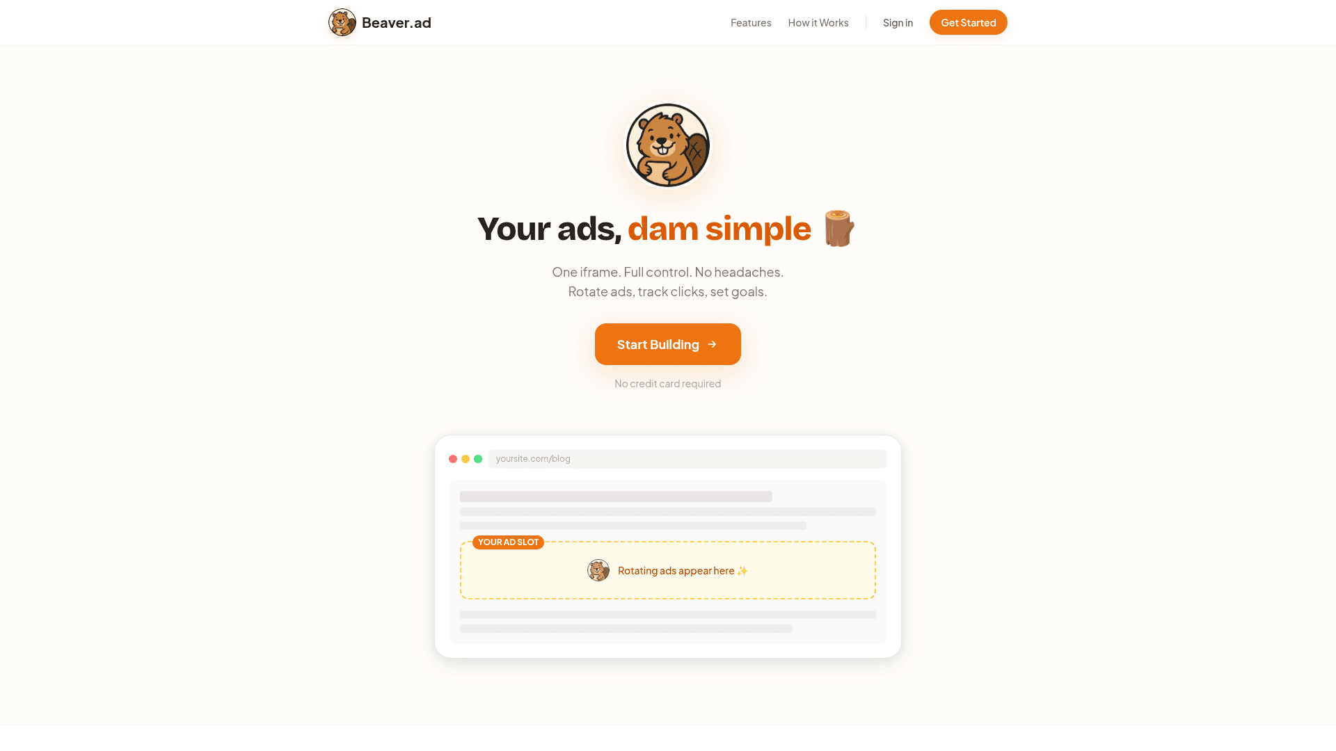 Beaver.ad screenshot