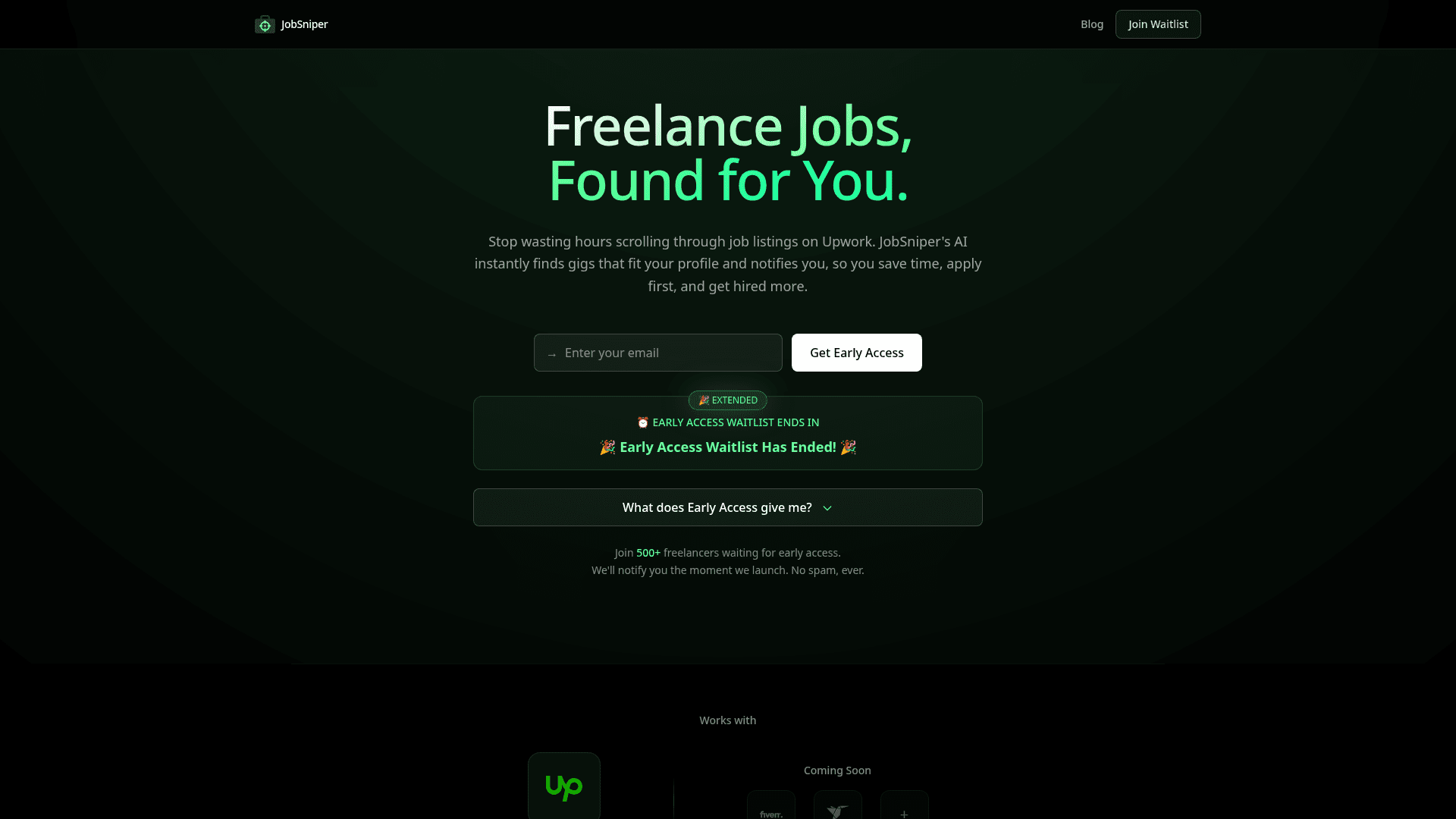 JobSniper.co screenshot