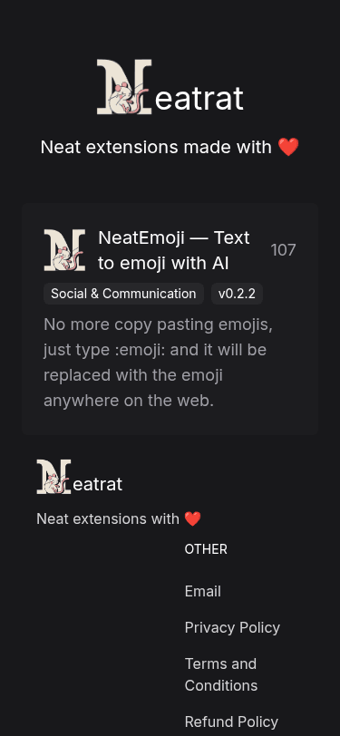 Neatrat.com mobile screenshot